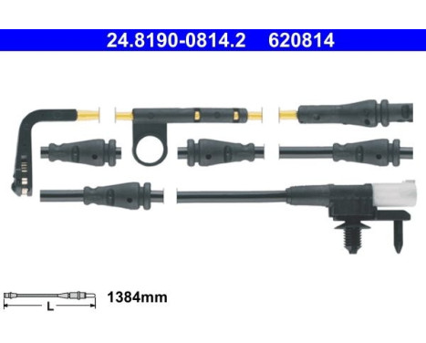 Warning contact, brake lining/pad wear 24.8190-0814.2 ATE