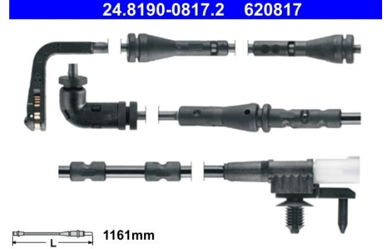 Warning contact, brake lining/pad wear 24.8190-0817.2 ATE
