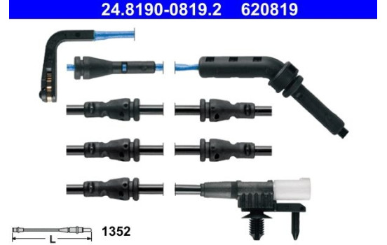 Warning contact, brake lining/pad wear 24.8190-0819.2 ATE
