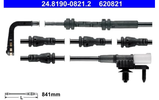 Warning contact, brake lining/pad wear 24.8190-0821.2 ATE