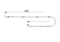 Warning contact, brake lining/pad wear AP1034 Bosch