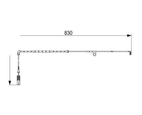 Warning contact, brake lining/pad wear AP1046 Bosch, Image 5