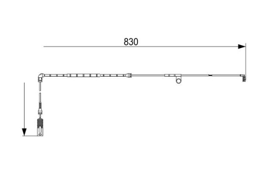 Warning contact, brake lining/pad wear AP1046 Bosch