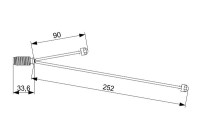 Warning contact, brake lining/pad wear AP1051 Bosch