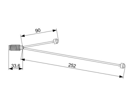Warning contact, brake lining/pad wear AP1051 Bosch