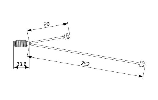 Warning contact, brake lining/pad wear AP1051 Bosch