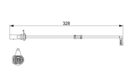 Warning contact, brake lining/pad wear AP1142 Bosch