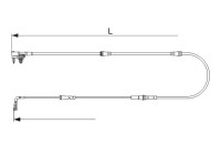 Warning contact, brake lining/pad wear AP1146 Bosch