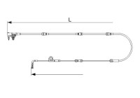 Warning contact, brake lining/pad wear AP1148 Bosch
