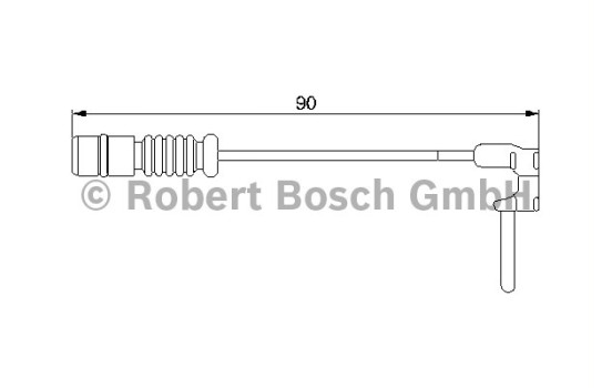 Warning contact, brake lining/pad wear AP160 Bosch