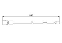 Warning contact, brake lining/pad wear AP234 Bosch