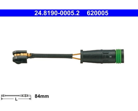 Warning Contact, brake pad wear 24.8190-0005.2 ATE