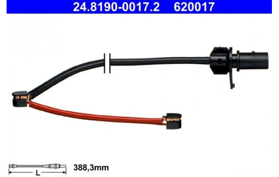 Warning Contact, brake pad wear 24.8190-0017.2 ATE