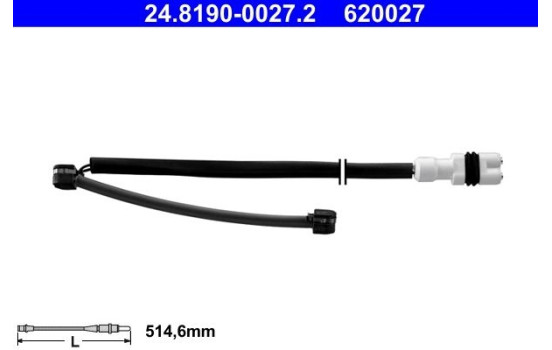 Warning Contact, brake pad wear 24.8190-0027.2 ATE