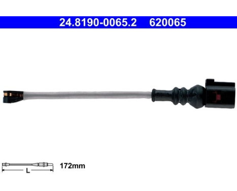 Warning Contact, brake pad wear 24.8190-0065.2 ATE