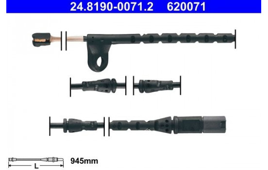 Warning Contact, brake pad wear 24.8190-0071.2 ATE