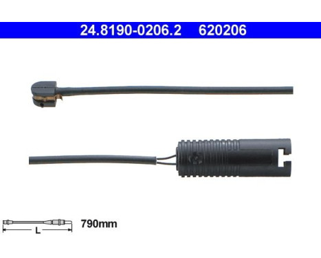 Warning Contact, brake pad wear 24.8190-0206.2 ATE