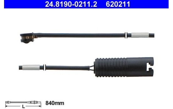 Warning Contact, brake pad wear 24.8190-0211.2 ATE