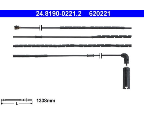Warning Contact, brake pad wear 24.8190-0221.2 ATE
