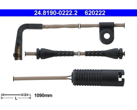 Warning Contact, brake pad wear 24.8190-0222.2 ATE