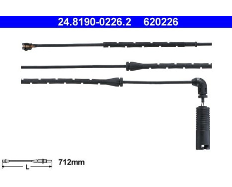 Warning Contact, brake pad wear 24.8190-0226.2 ATE