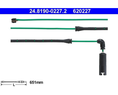 Warning Contact, brake pad wear 24.8190-0227.2 ATE