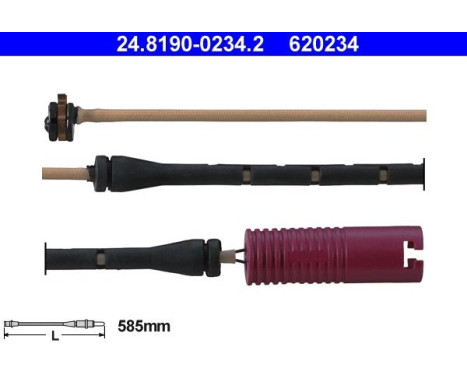 Warning Contact, brake pad wear 24.8190-0234.2 ATE