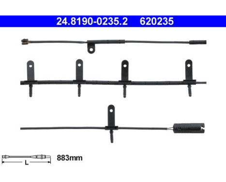 Warning Contact, brake pad wear 24.8190-0235.2 ATE