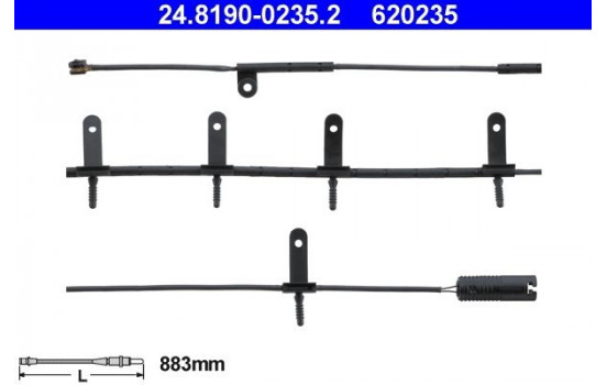 Warning Contact, brake pad wear 24.8190-0235.2 ATE