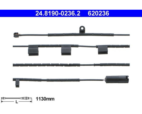 Warning Contact, brake pad wear 24.8190-0236.2 ATE