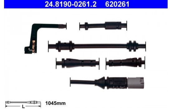 Warning Contact, brake pad wear 24.8190-0261.2 ATE