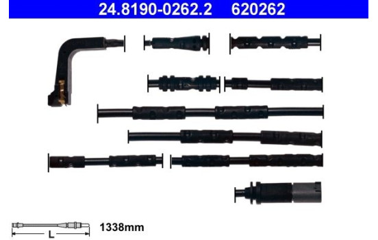 Warning Contact, brake pad wear 24.8190-0262.2 ATE