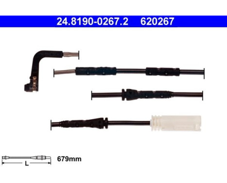 Warning Contact, brake pad wear 24.8190-0267.2 ATE