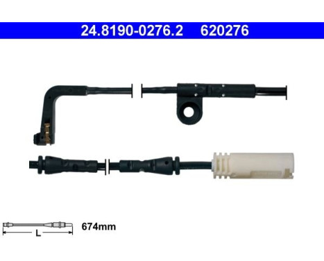 Warning Contact, brake pad wear 24.8190-0276.2 ATE