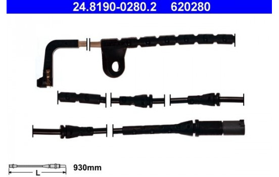 Warning Contact, brake pad wear 24.8190-0280.2 ATE