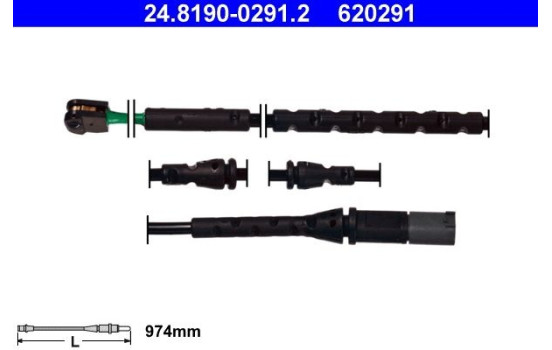 Warning Contact, brake pad wear 24.8190-0291.2 ATE