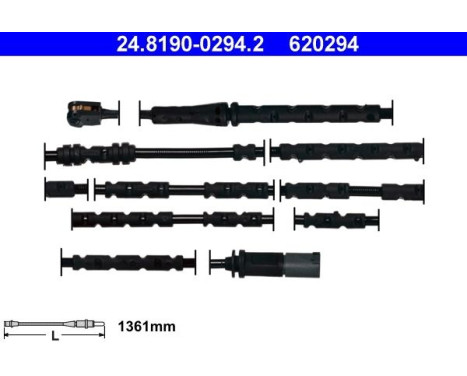 Warning Contact, brake pad wear 24.8190-0294.2 ATE