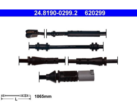 Warning Contact, brake pad wear 24.8190-0299.2 ATE