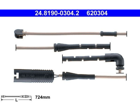 Warning Contact, brake pad wear 24.8190-0304.2 ATE