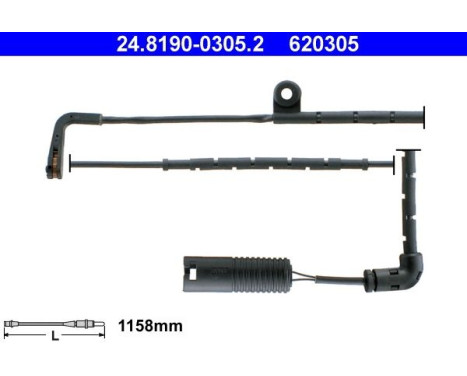 Warning Contact, brake pad wear 24.8190-0305.2 ATE