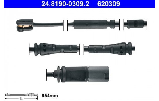 Warning Contact, brake pad wear 24.8190-0309.2 ATE