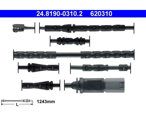 Warning Contact, brake pad wear 24.8190-0310.2 ATE