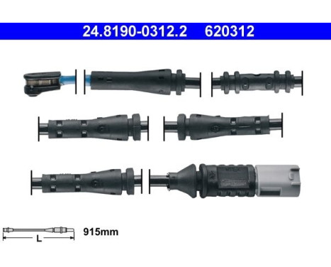 Warning Contact, brake pad wear 24.8190-0312.2 ATE