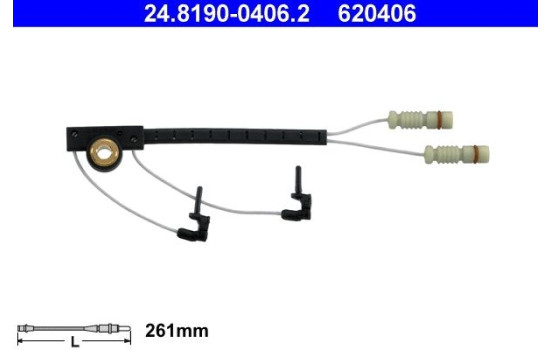 Warning Contact, brake pad wear 24.8190-0406.2 ATE