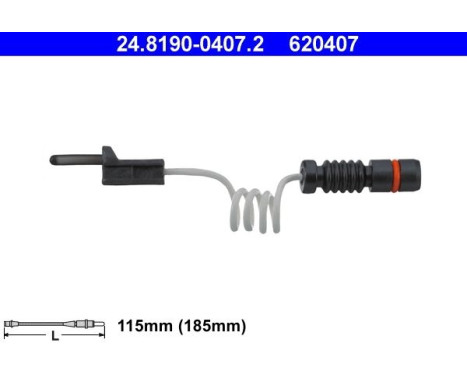 Warning Contact, brake pad wear 24.8190-0407.2 ATE