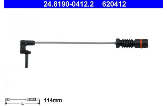 Warning Contact, brake pad wear 24.8190-0412.2 ATE