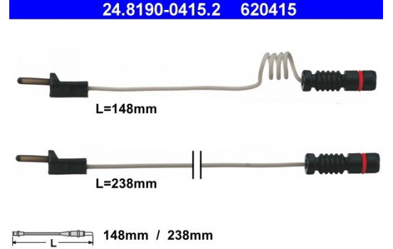 Warning Contact, brake pad wear 24.8190-0415.2 ATE