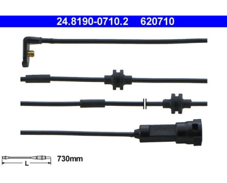 Warning Contact, brake pad wear 24.8190-0710.2 ATE