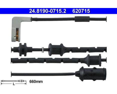 Warning Contact, brake pad wear 24.8190-0715.2 ATE