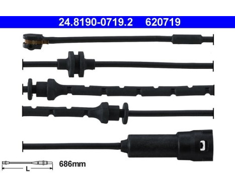 Warning Contact, brake pad wear 24.8190-0719.2 ATE